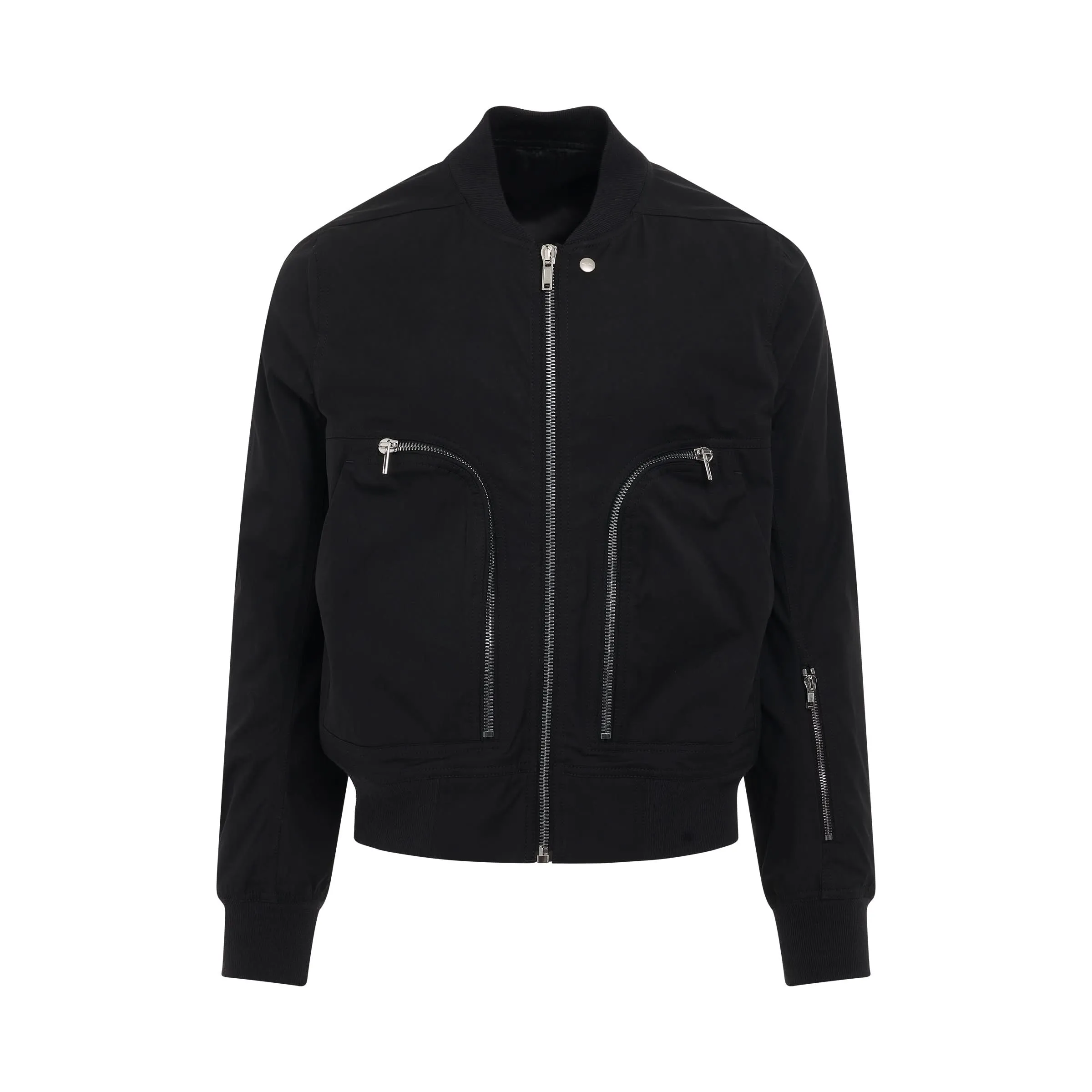 Bauhaus Flight Woven Bomber Jacket in Black