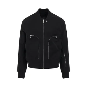 Bauhaus Flight Woven Bomber Jacket in Black