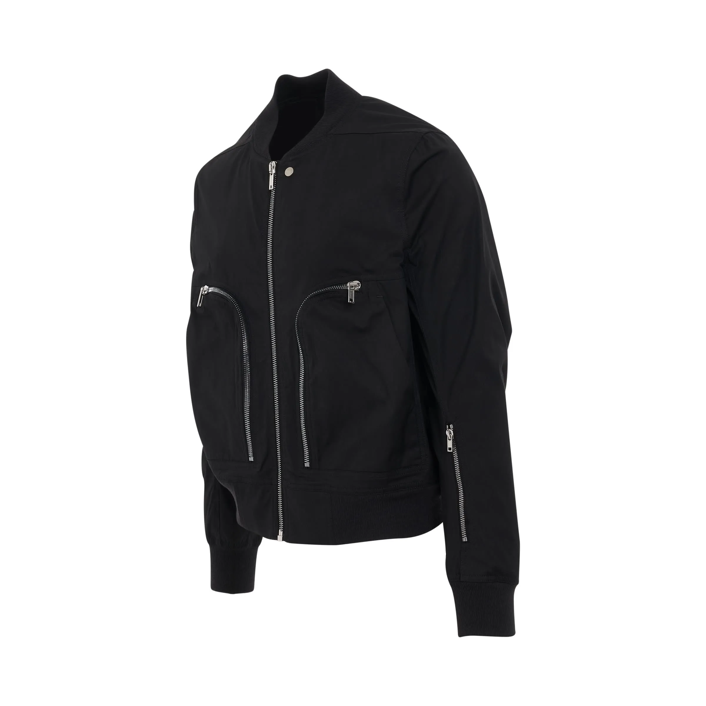 Bauhaus Flight Woven Bomber Jacket in Black