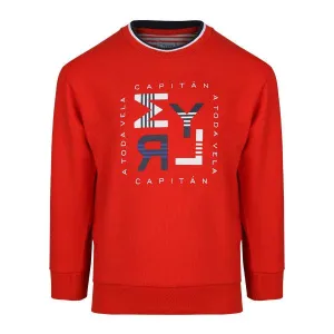 BOYS RED PRINT PULLOVER