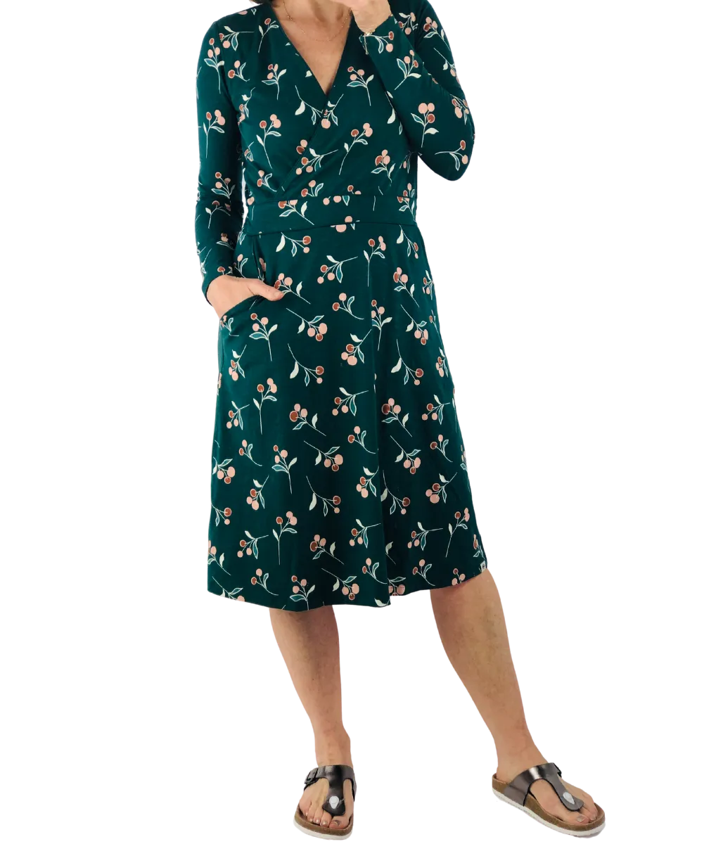 Brakeburn Cherry Wrap Dress