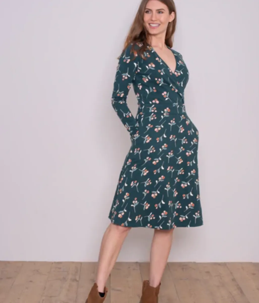 Brakeburn Cherry Wrap Dress