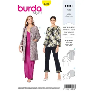 BURDA - 6248 Coat/Jacket – Collarless