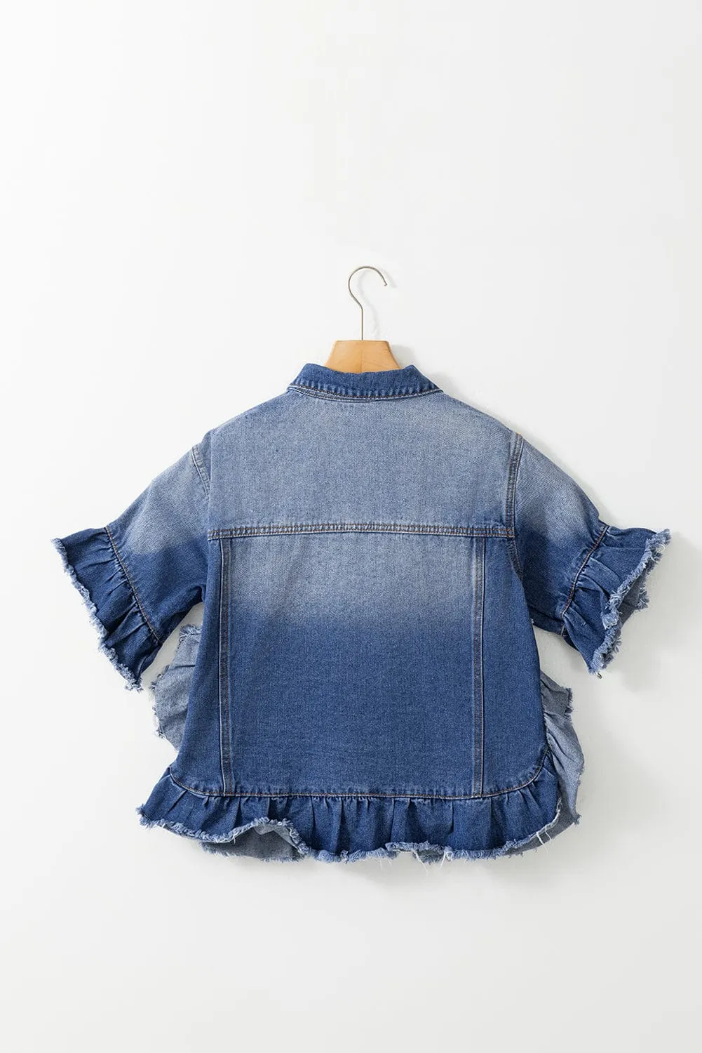 Cassy Short Sleeve Denim Jacket | S-2XL | PRE ORDER