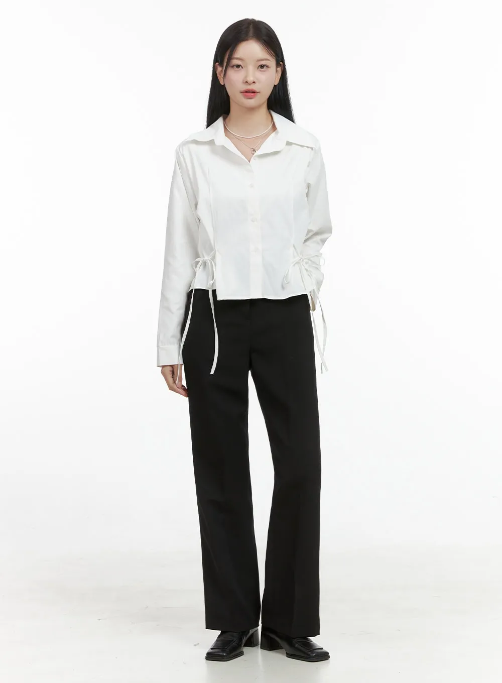 Chic Waistband Straight Leg Pants OS411