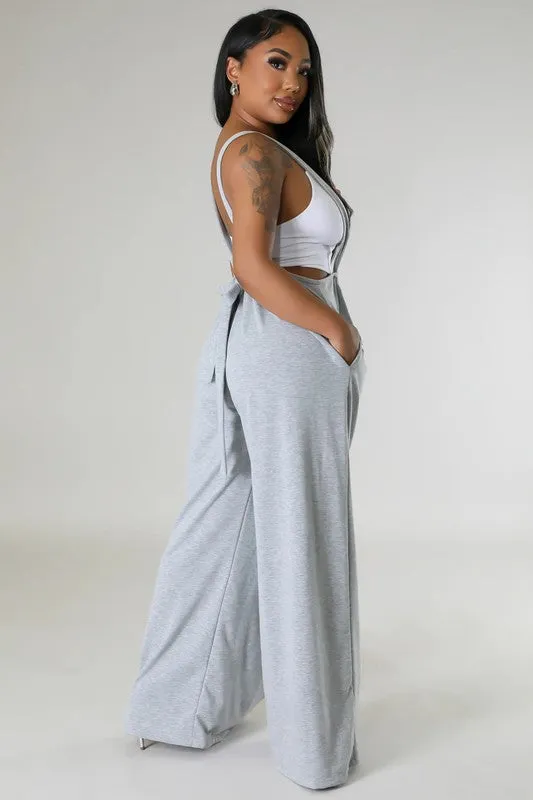 Cool Chic- Casual Sweatpant Jumpsuit