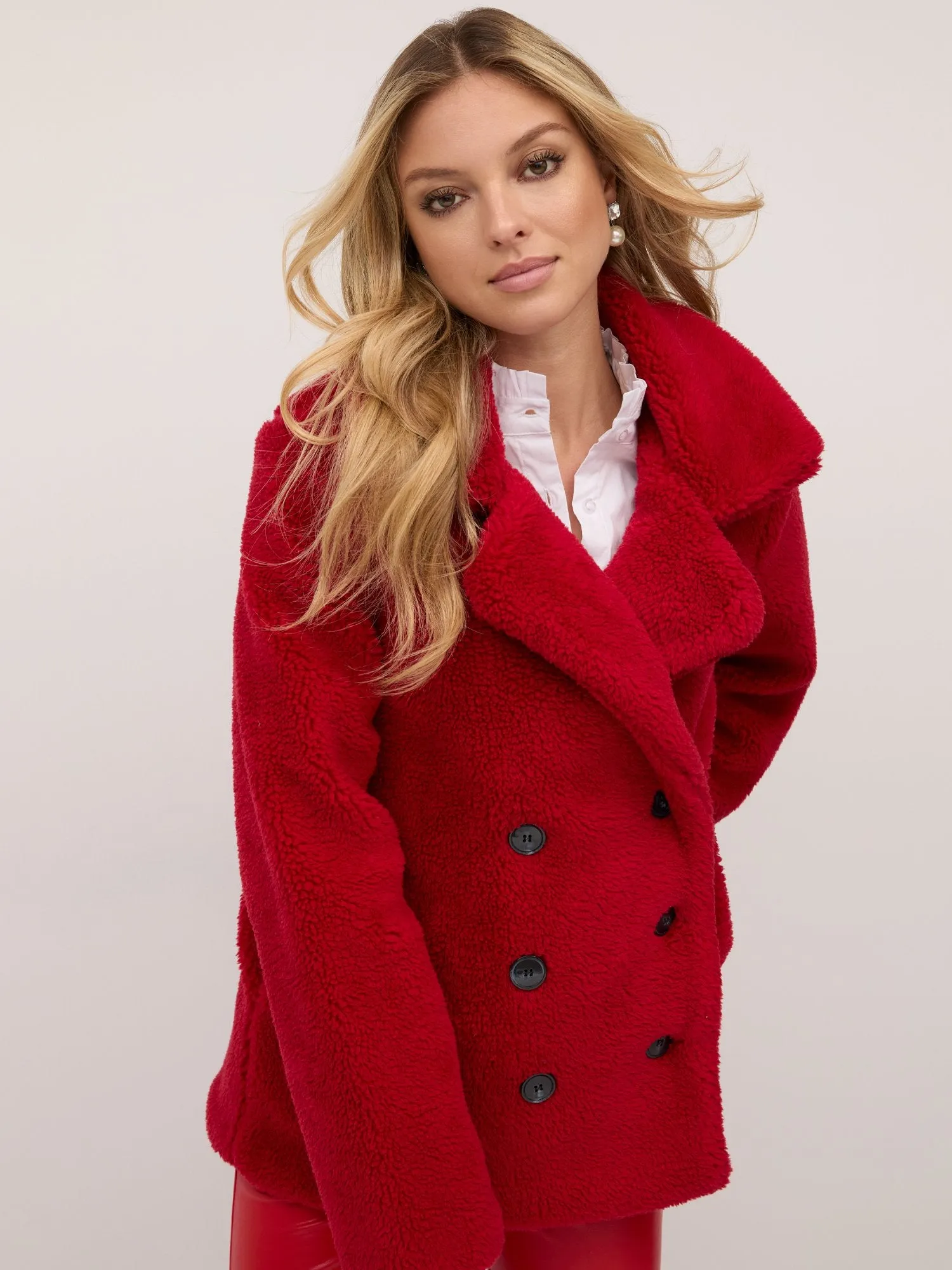 Cozy Faux-Fur Teddy Peacoat