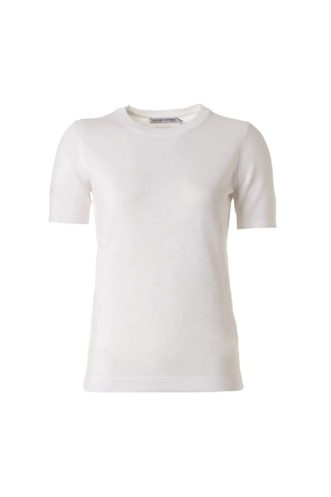 Ecru Cotton Modal Juno Short Sleeve Women's Knitwear