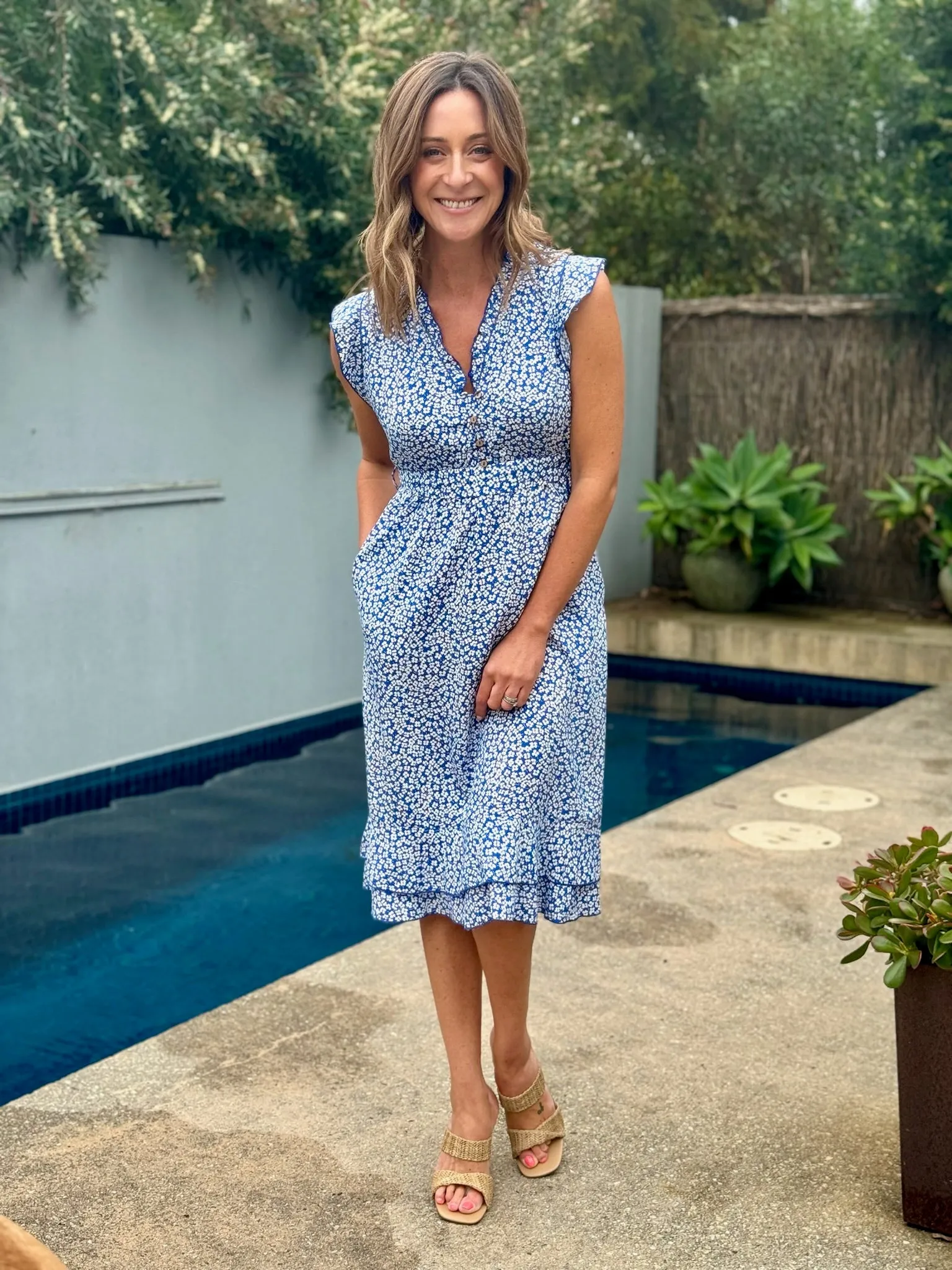 Eleanor Dress - Blue Floral