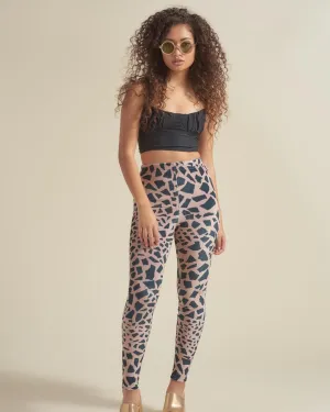 Giraffe High-Waisted Velvet Leggings | Women's