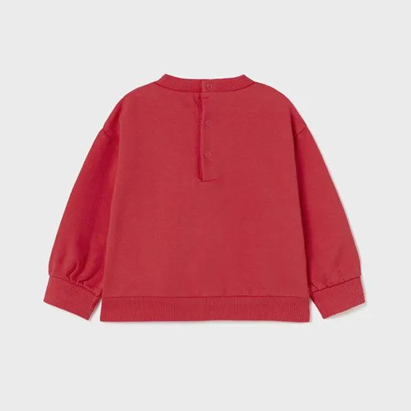 GRAPHIC RED PULLOVER FOR BABY GIRLS