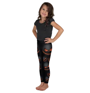 Halloween Evil Pumpkin Grin Kid's Leggings