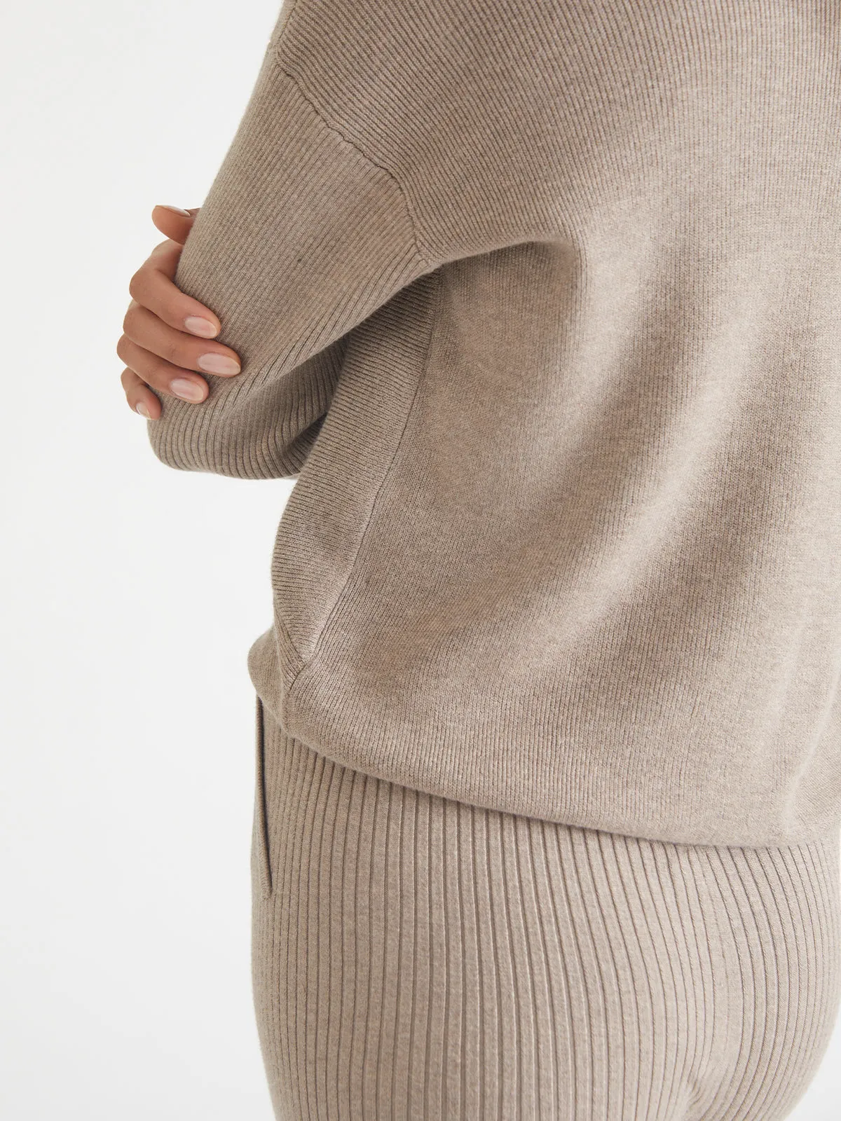 Harlow: Wrap-Front Rib Sweater