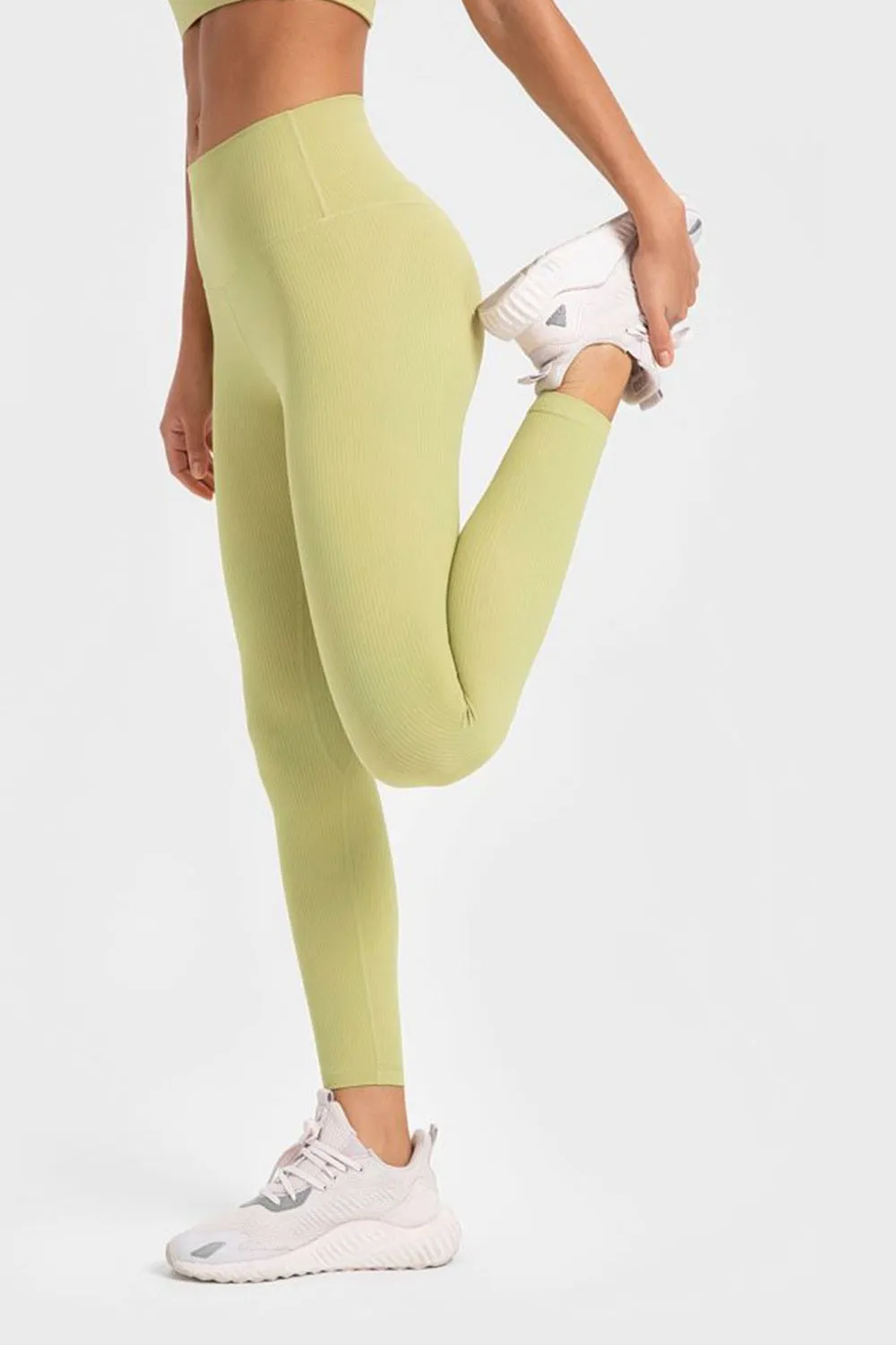 Highly Stretchy Wide Waistband Yoga Leggings (TBL) T