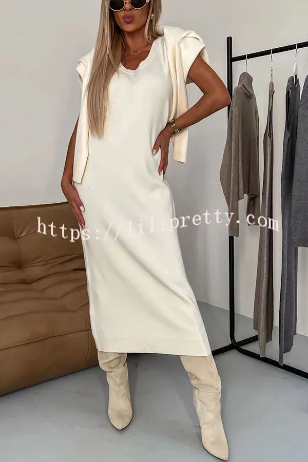 Infinite Comfort Knit Tank Relaxed Midi Dress