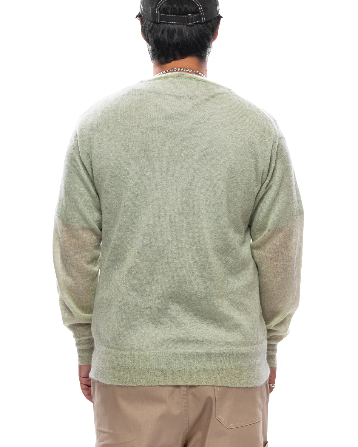 Kid Mohair Sheer Knit P/O Light Green