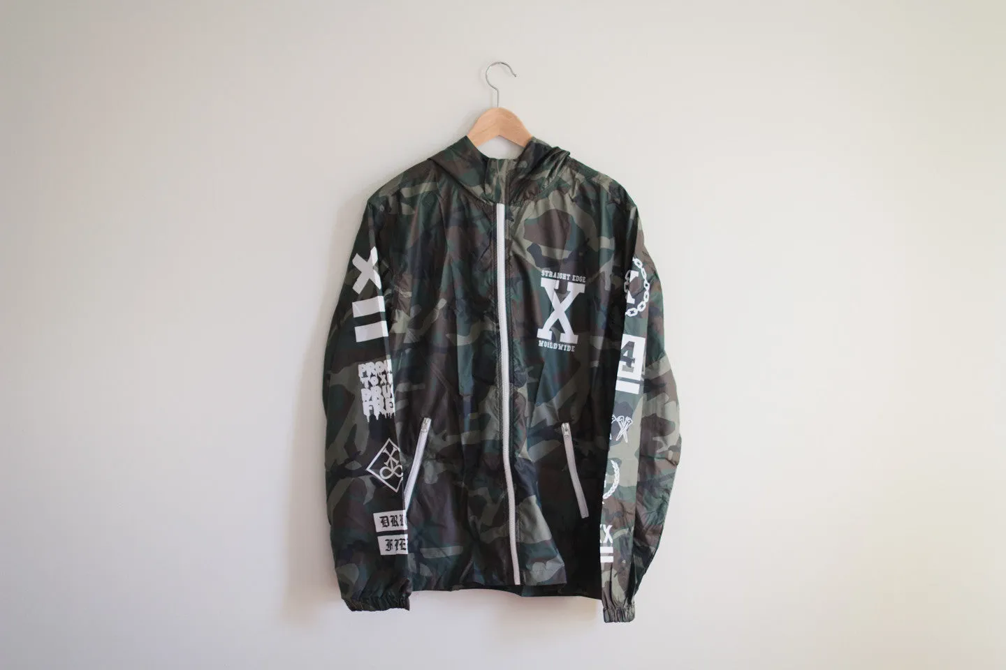 Ladies Woodland Camo Windbreaker