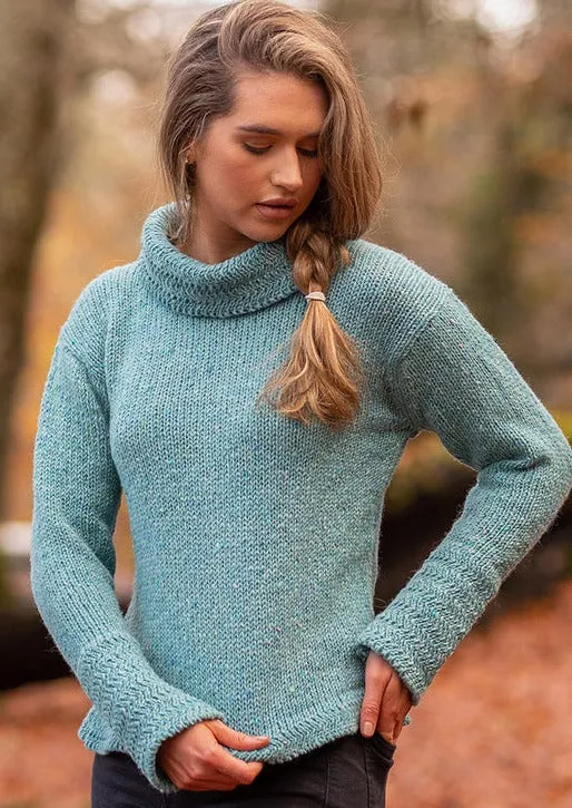 Ladies Wool Tunic Sweater | Abigail Blue