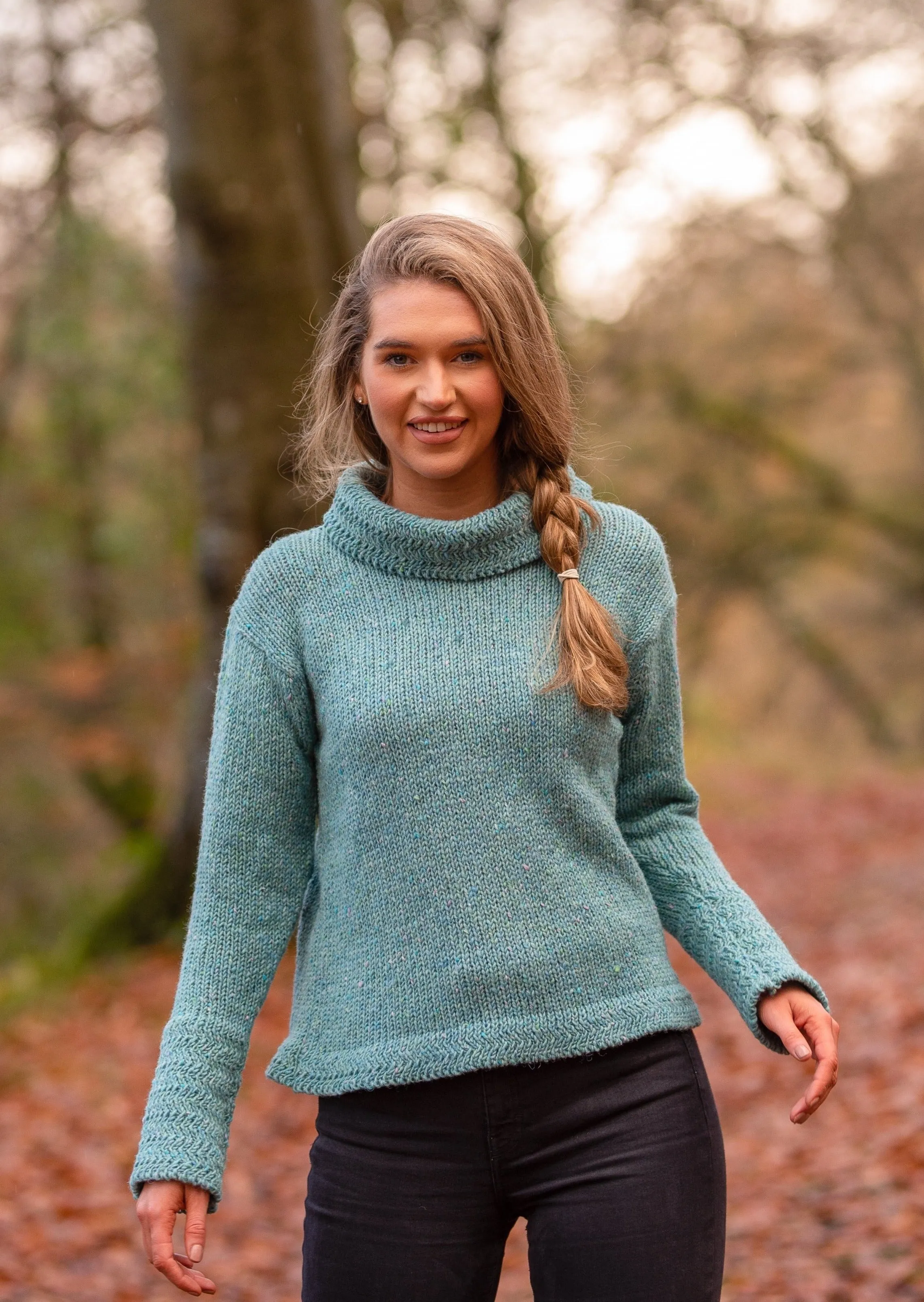 Ladies Wool Tunic Sweater | Abigail Blue