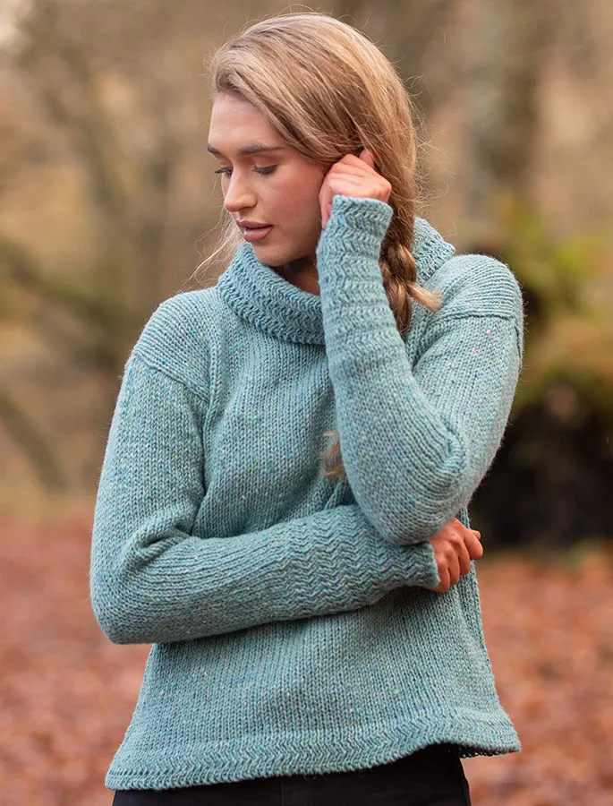 Ladies Wool Tunic Sweater | Abigail Blue