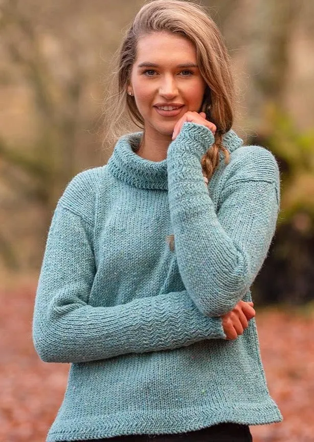 Ladies Wool Tunic Sweater | Abigail Blue