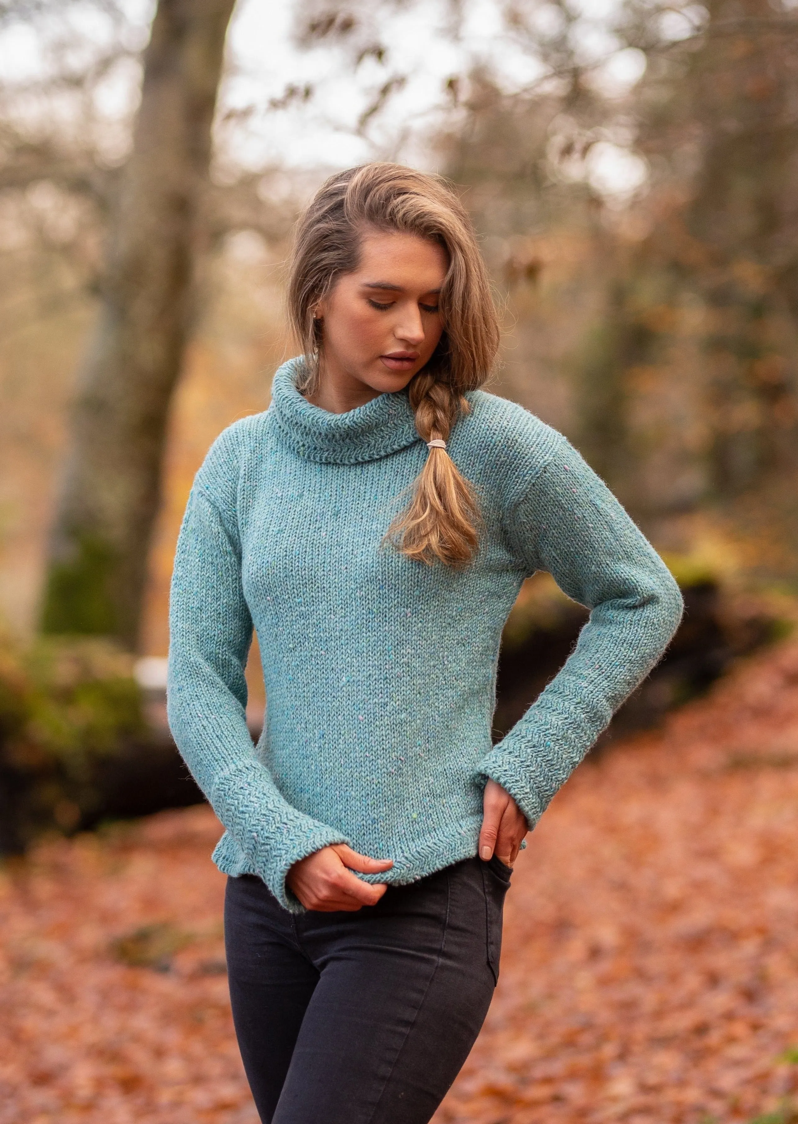 Ladies Wool Tunic Sweater | Abigail Blue