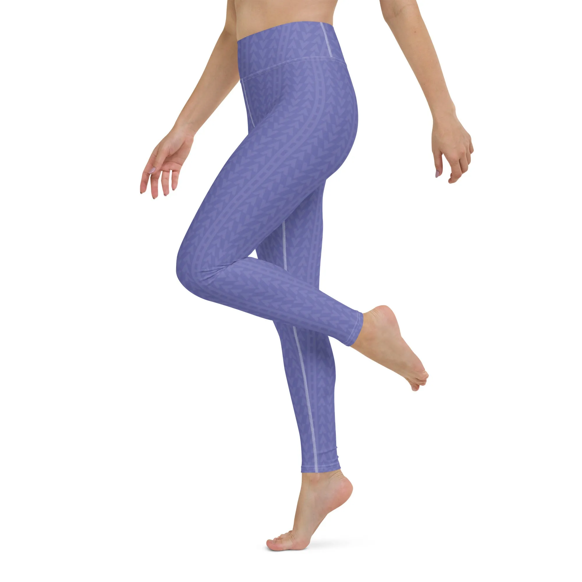 Lavender Bloom High Waist Yoga Leggings