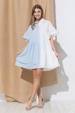 Light Blue Relaxed Fit Dress