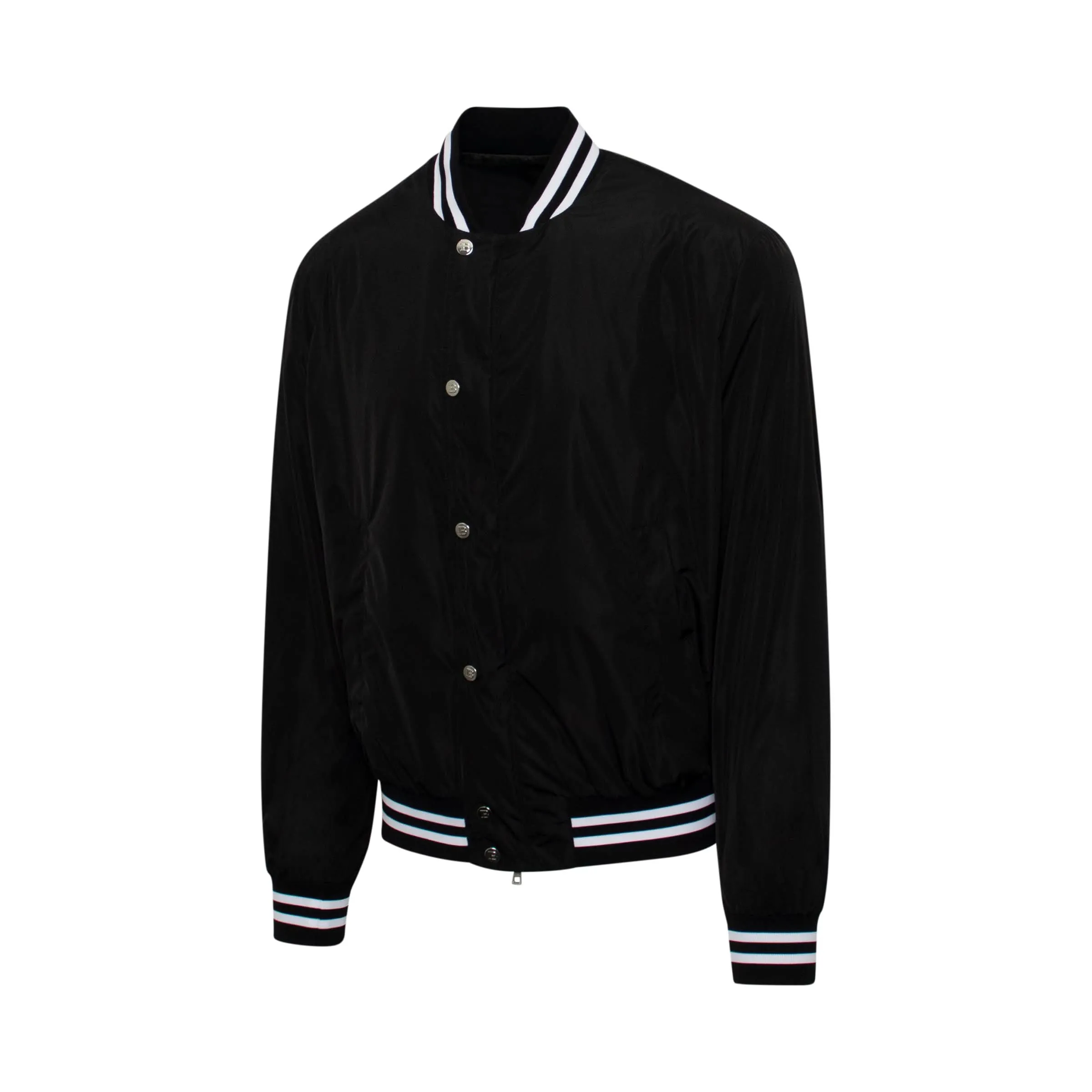 Logo Print Bomber Jacket in Black