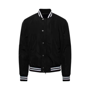 Logo Print Bomber Jacket in Black