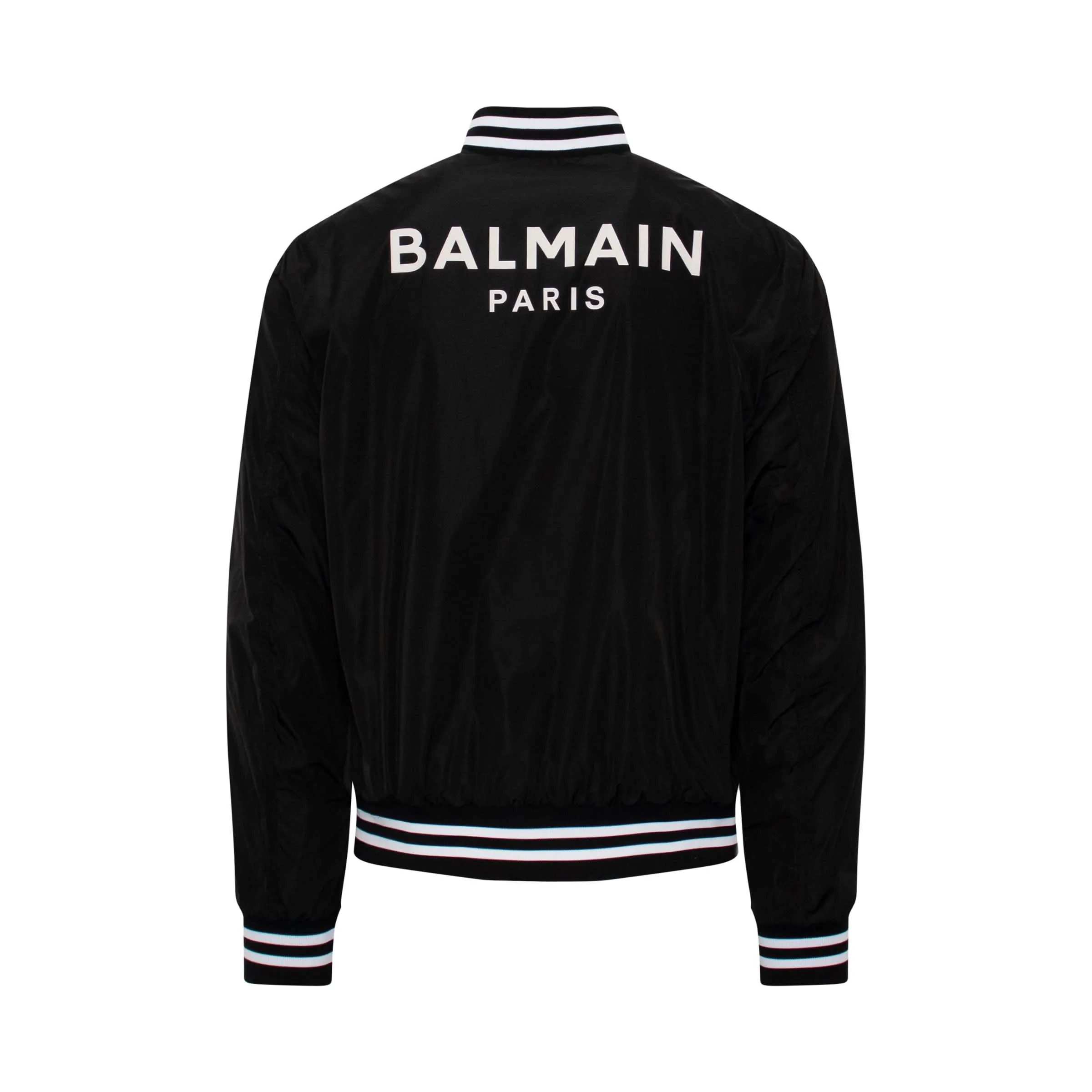 Logo Print Bomber Jacket in Black