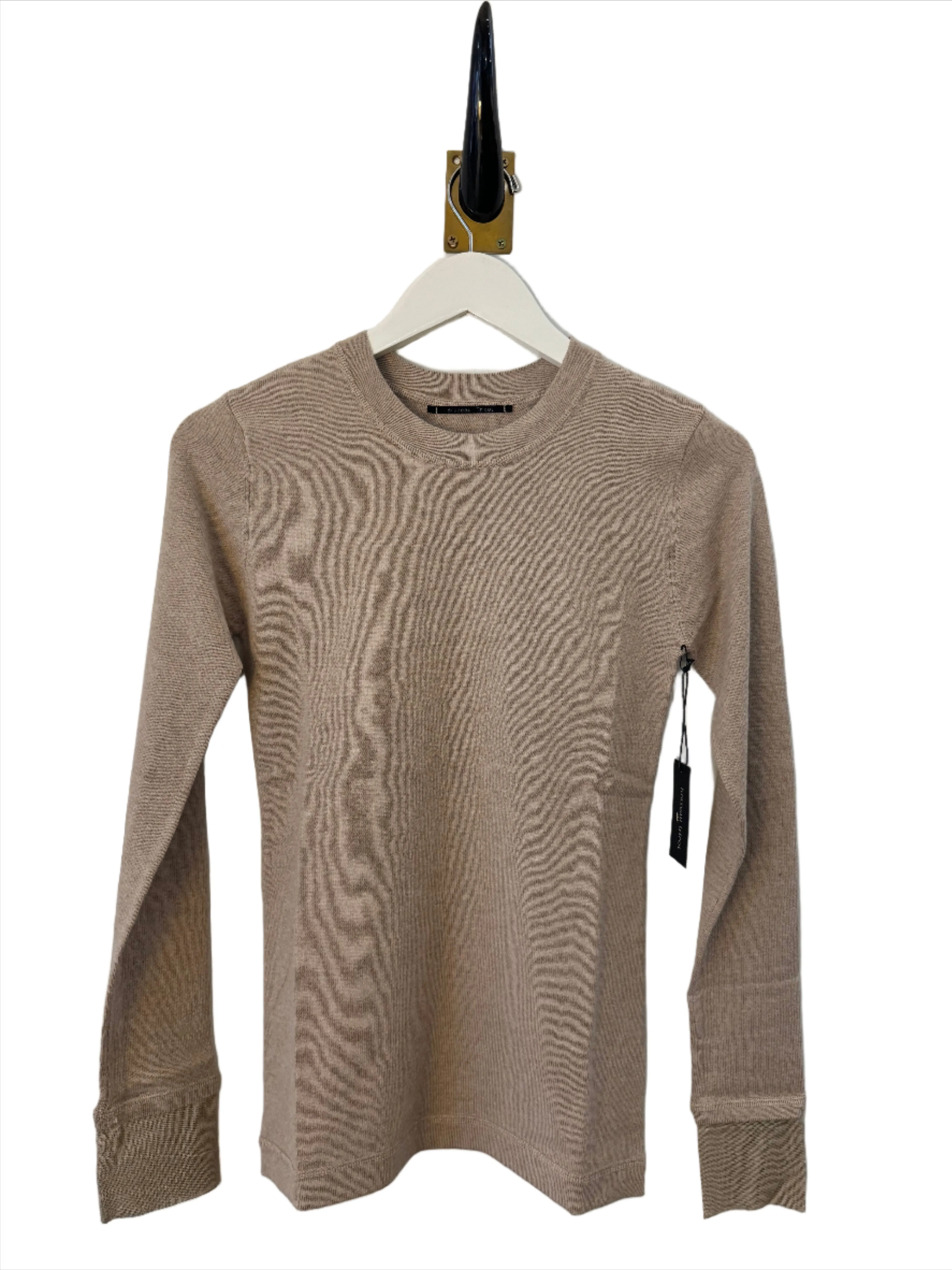 Long Sleeve Cotton Cashmere Cuff Shirt Toast