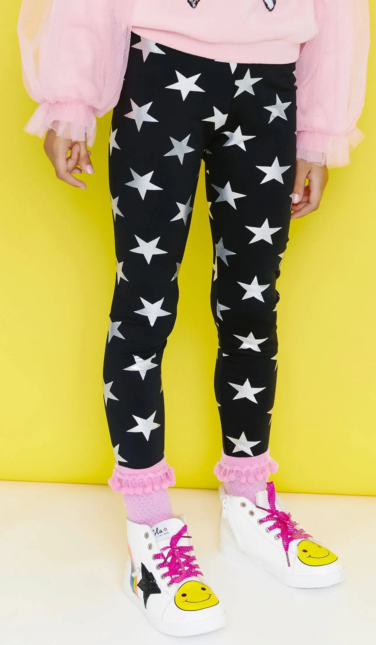 Metallic Foil Star Leggings