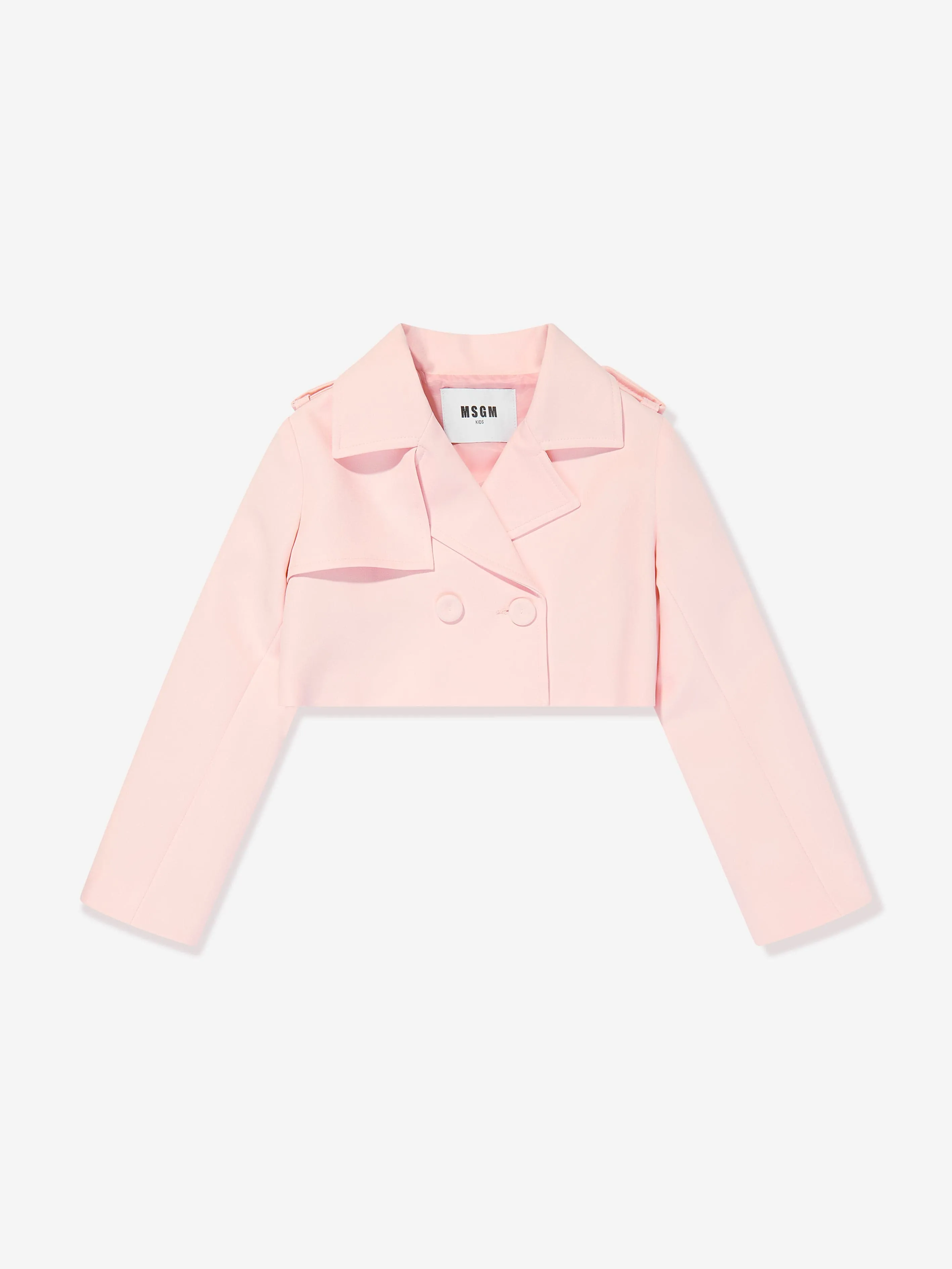 MSGM Girls Technical Fabric Jacket in Pink