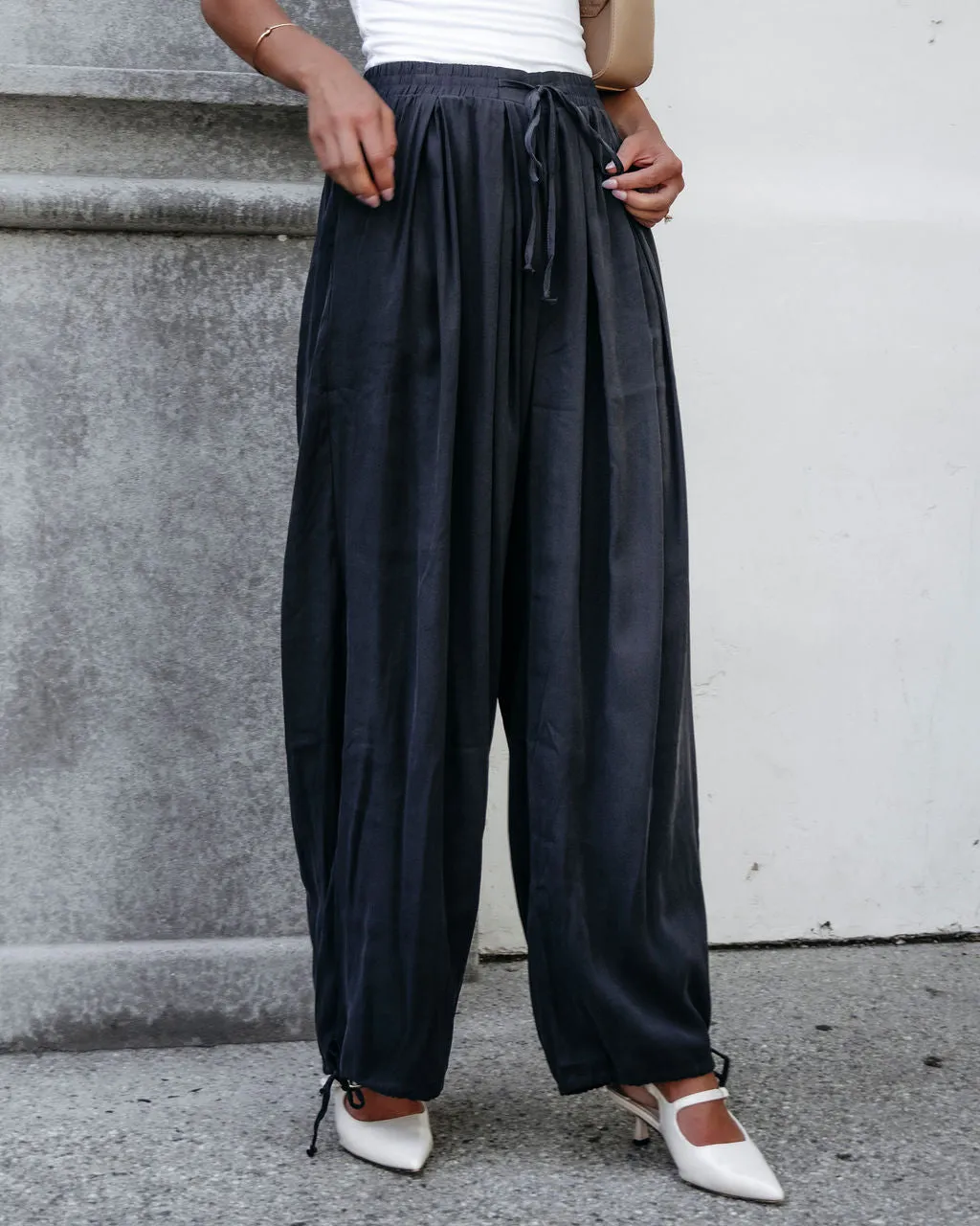 Muse By Magnolia Charcoal Parachute Pants - DOORBUSTER