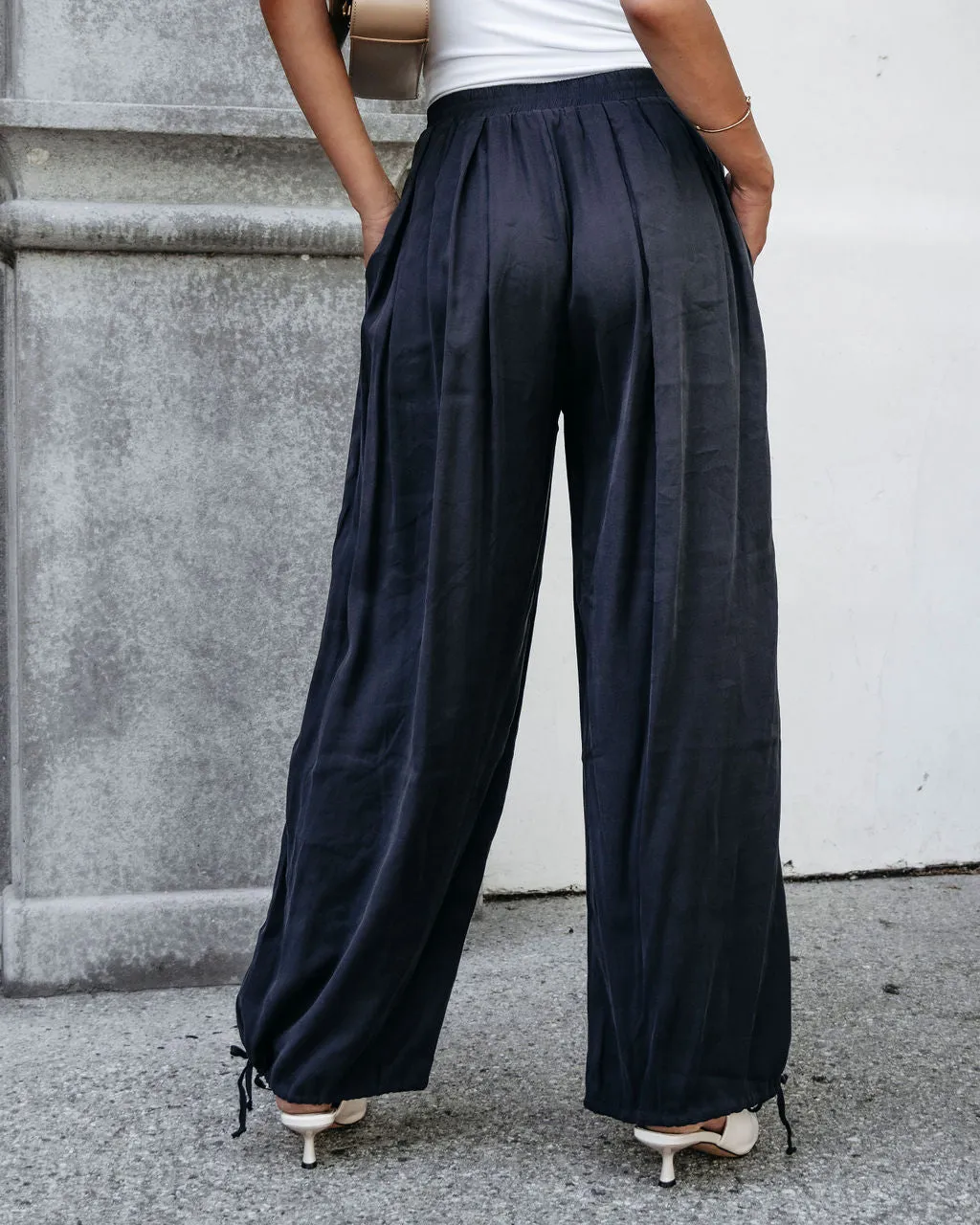 Muse By Magnolia Charcoal Parachute Pants - DOORBUSTER