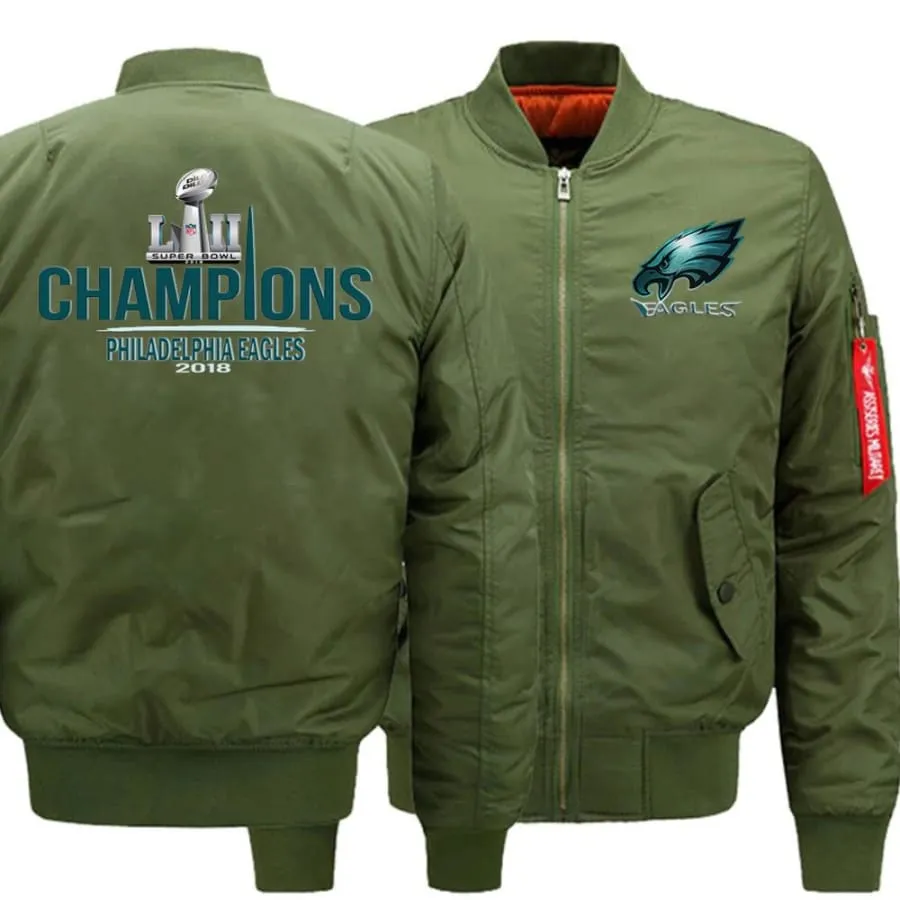 Philadelphia eagles Fan Bomber Jacket|nfl eagles fan's super bowl champions Jacket (3 Colors)