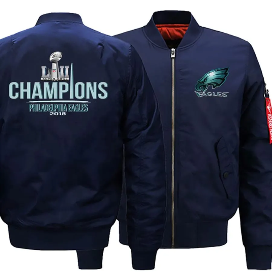 Philadelphia eagles Fan Bomber Jacket|nfl eagles fan's super bowl champions Jacket (3 Colors)