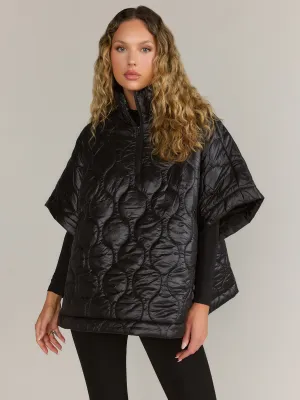 Quilted Poncho Puffer Jacket