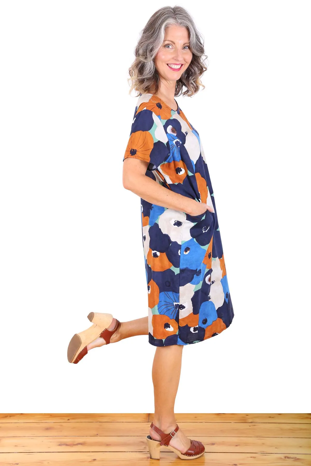 Renmark Bloom Shift Dress Blue