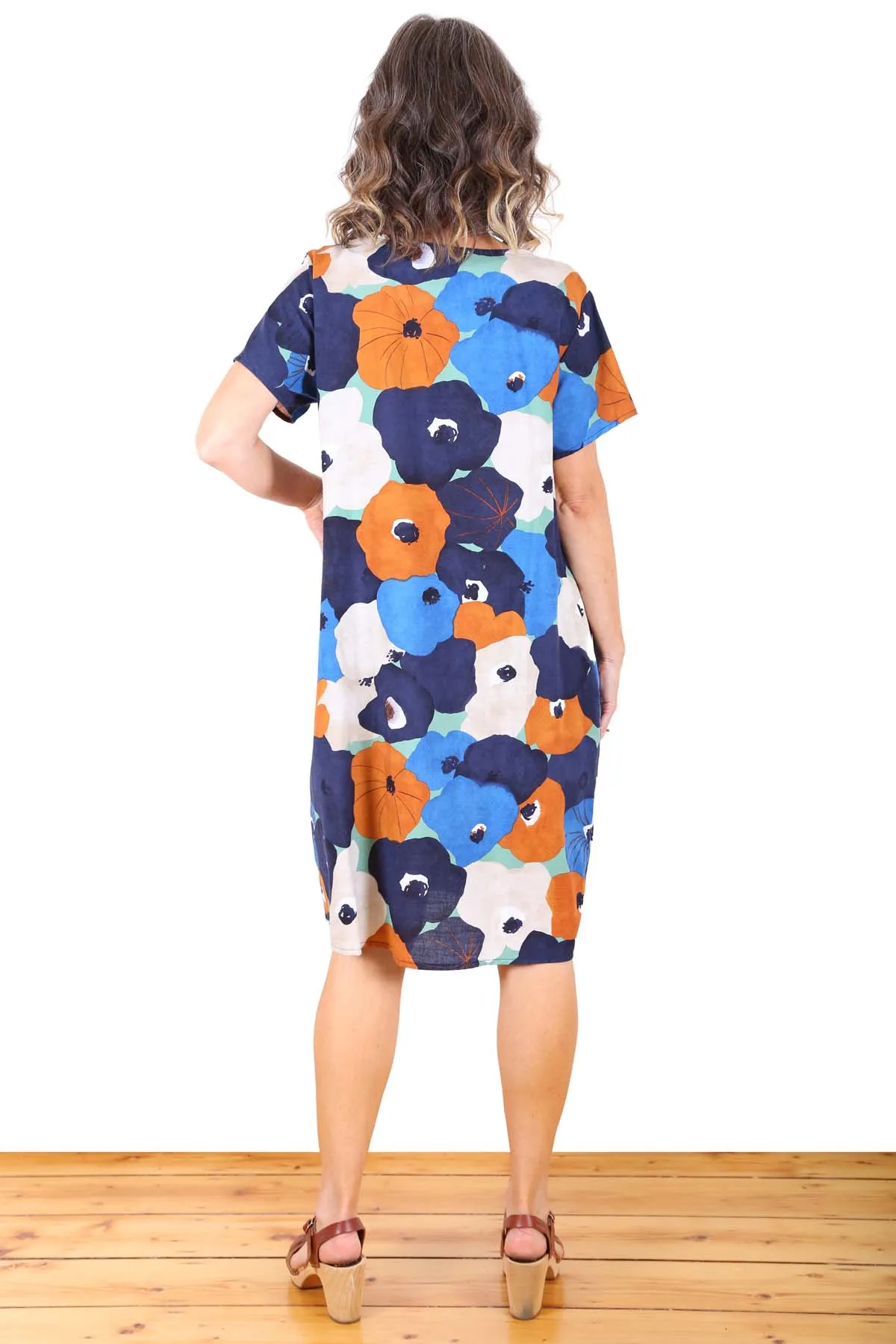 Renmark Bloom Shift Dress Blue