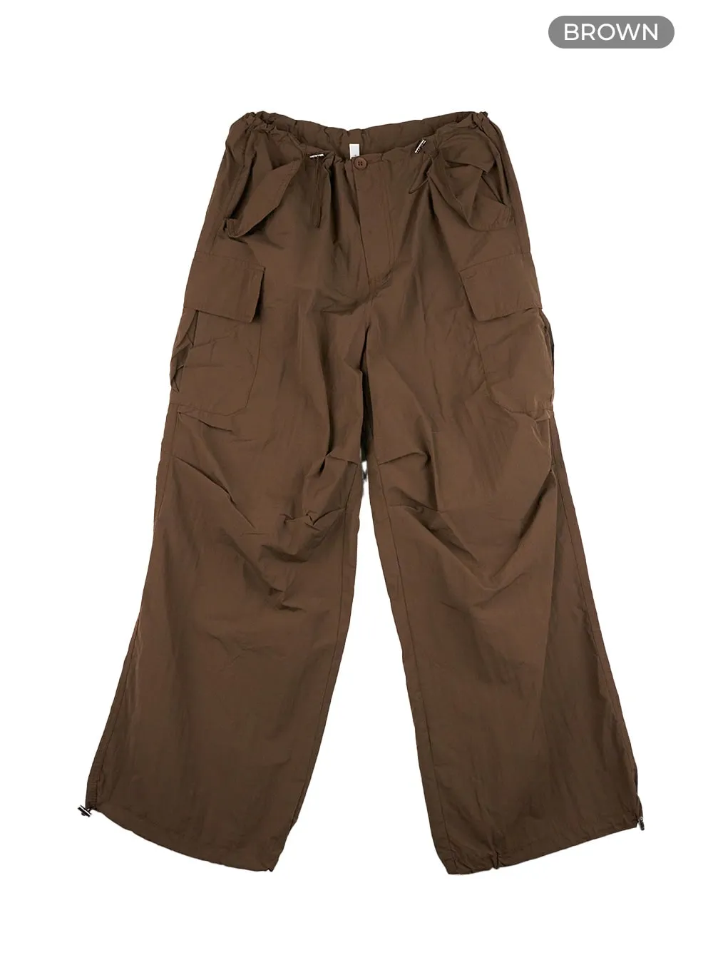 Solid Cargo Chic Nylon Pants CL422