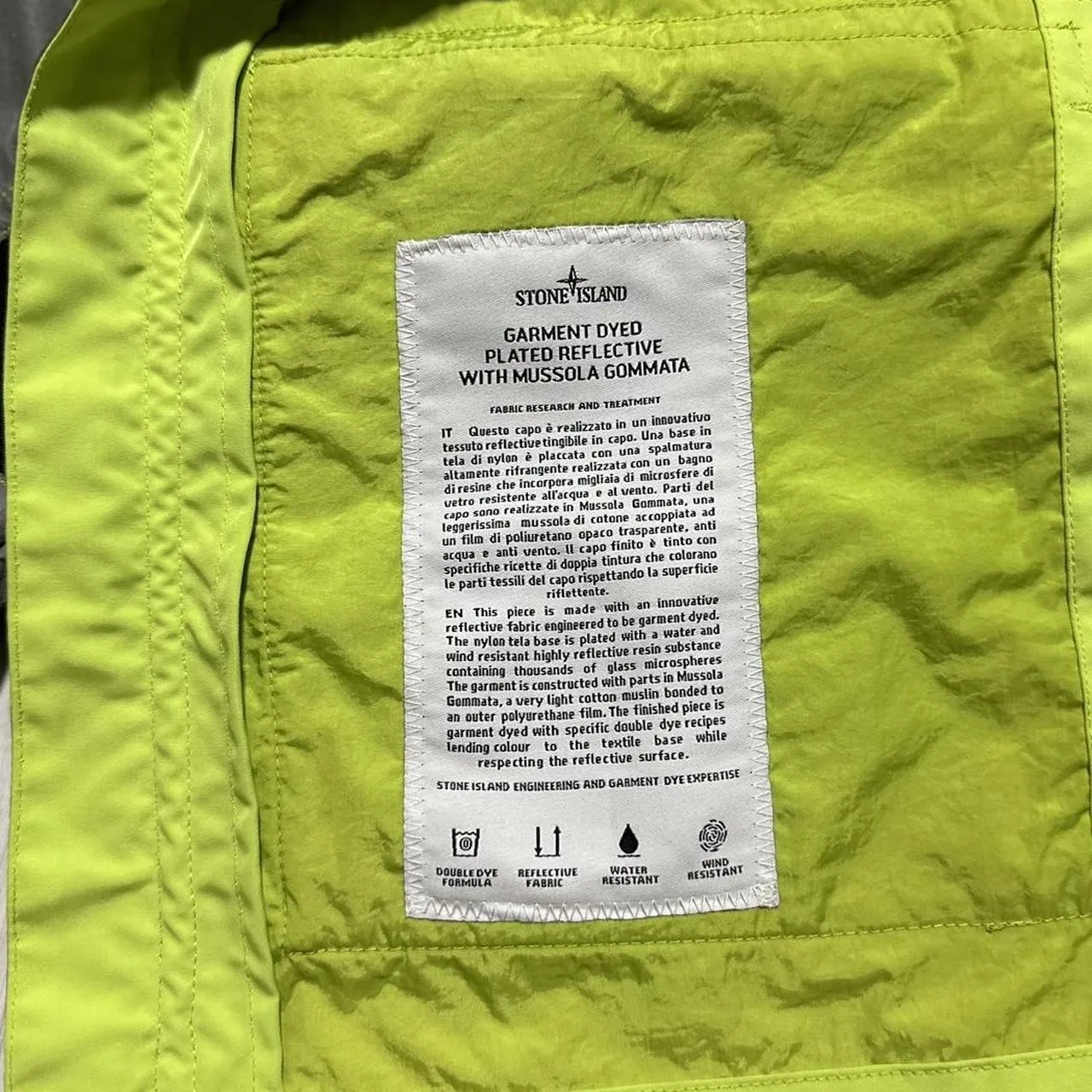 Stone Island Plated Reflective Mussola Gommata Jacket