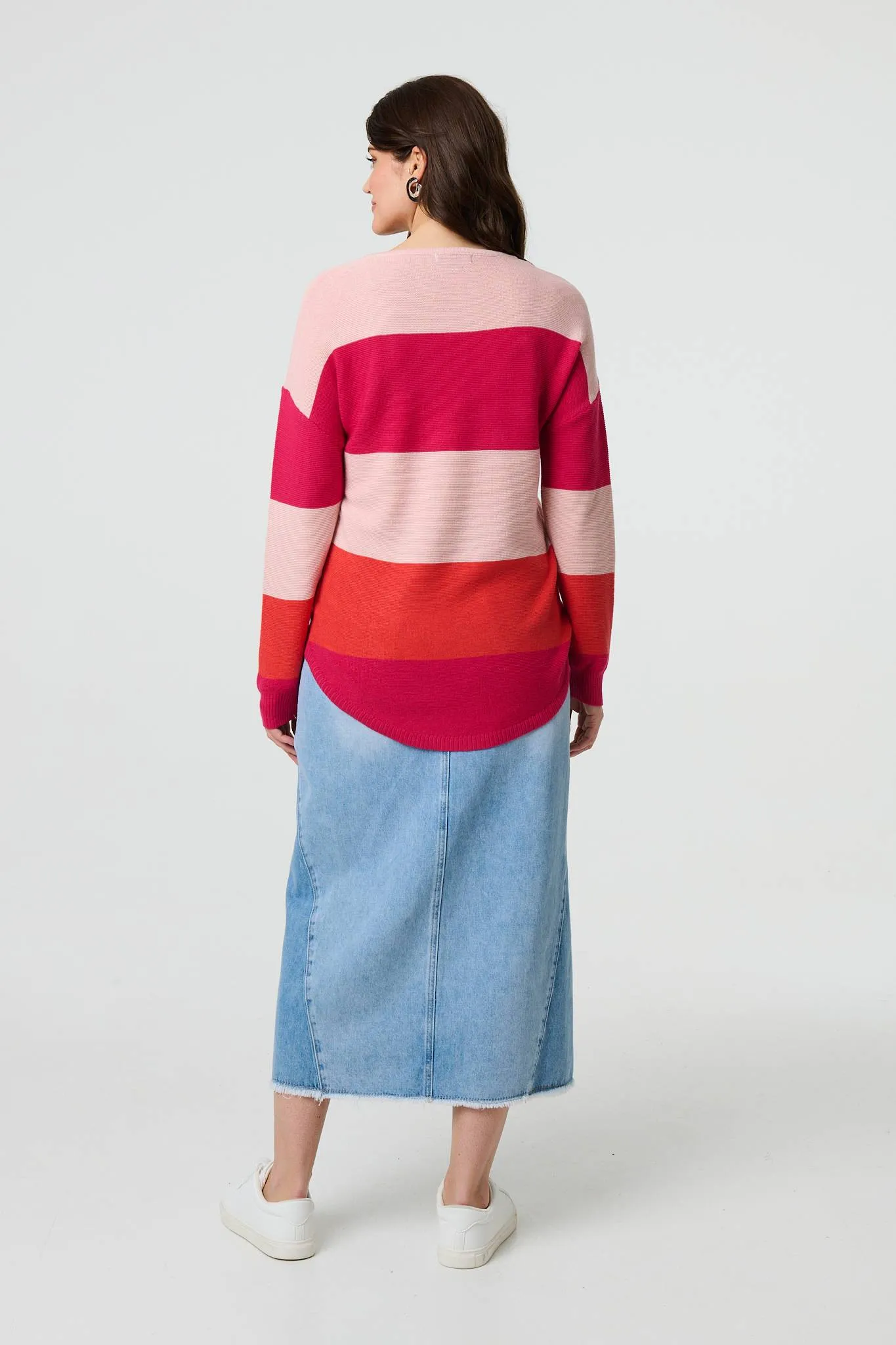 Striped Relaxed Knit Pullover