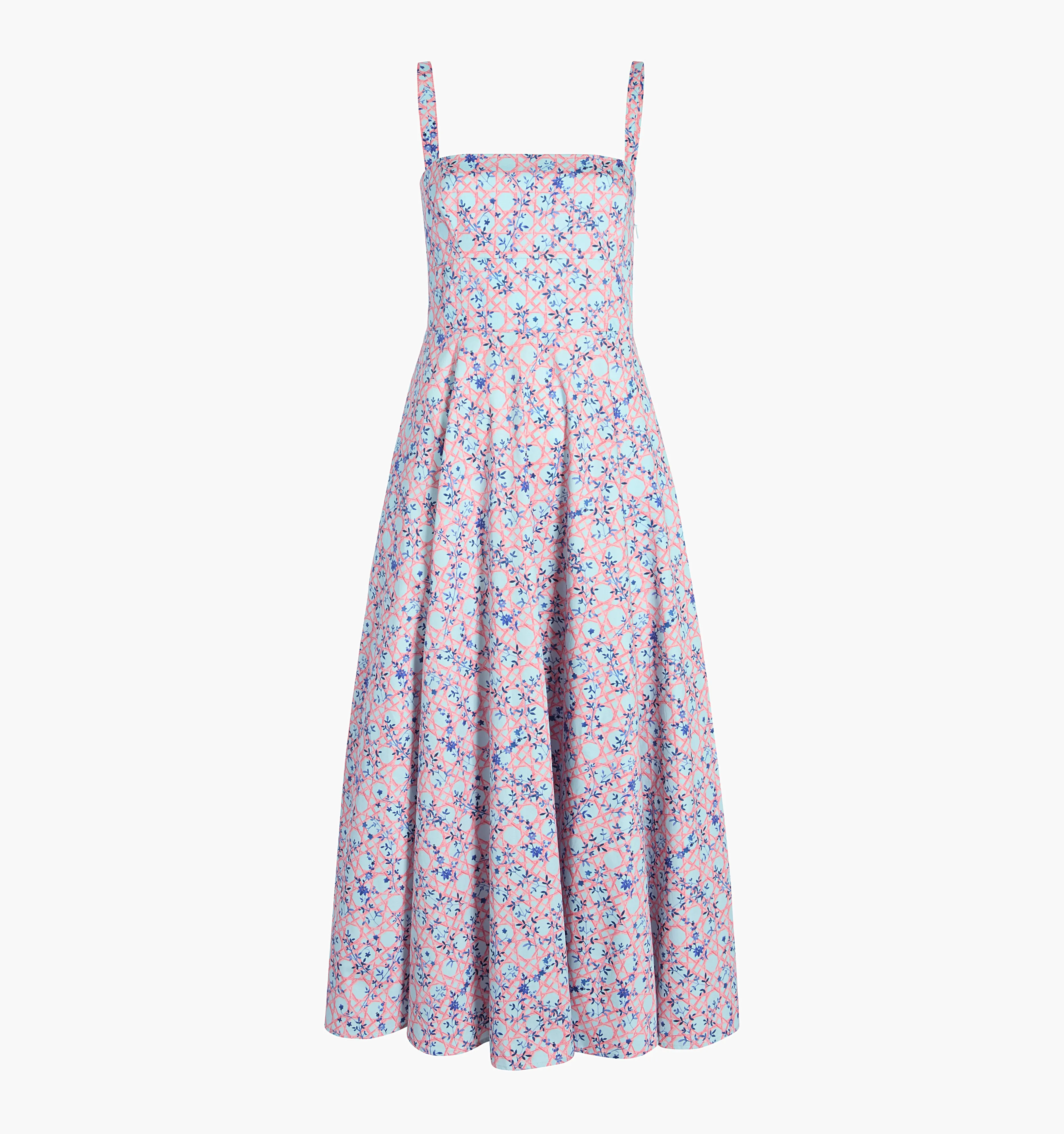 The Margot Dress - Pink Basketweave Vine