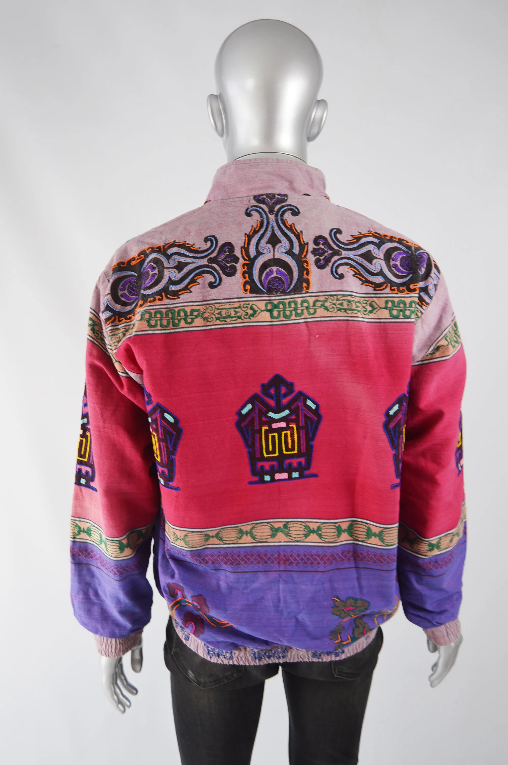 Vintage Mens Handmade Nepalese Embroidered Jacket, 1980s