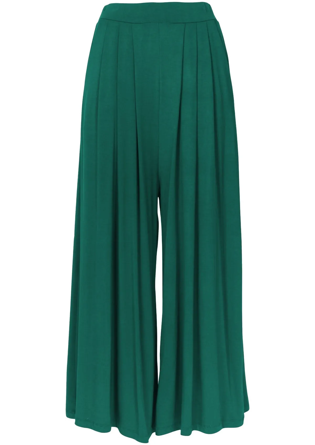 Wide Leg Stretch Pocket Pants Jade Green