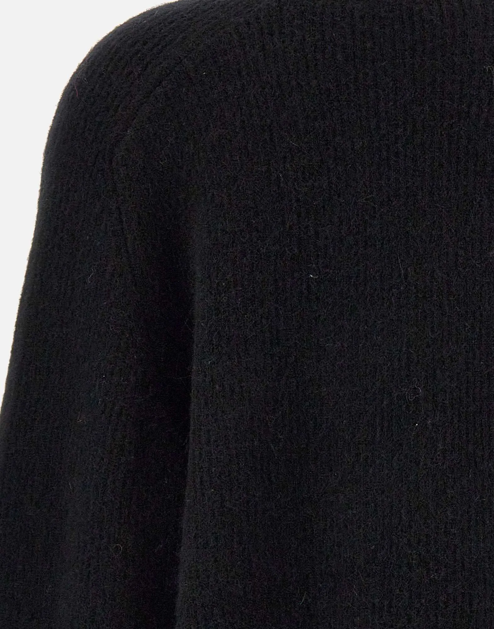 Wool Alpaca Turtleneck Black Sweater