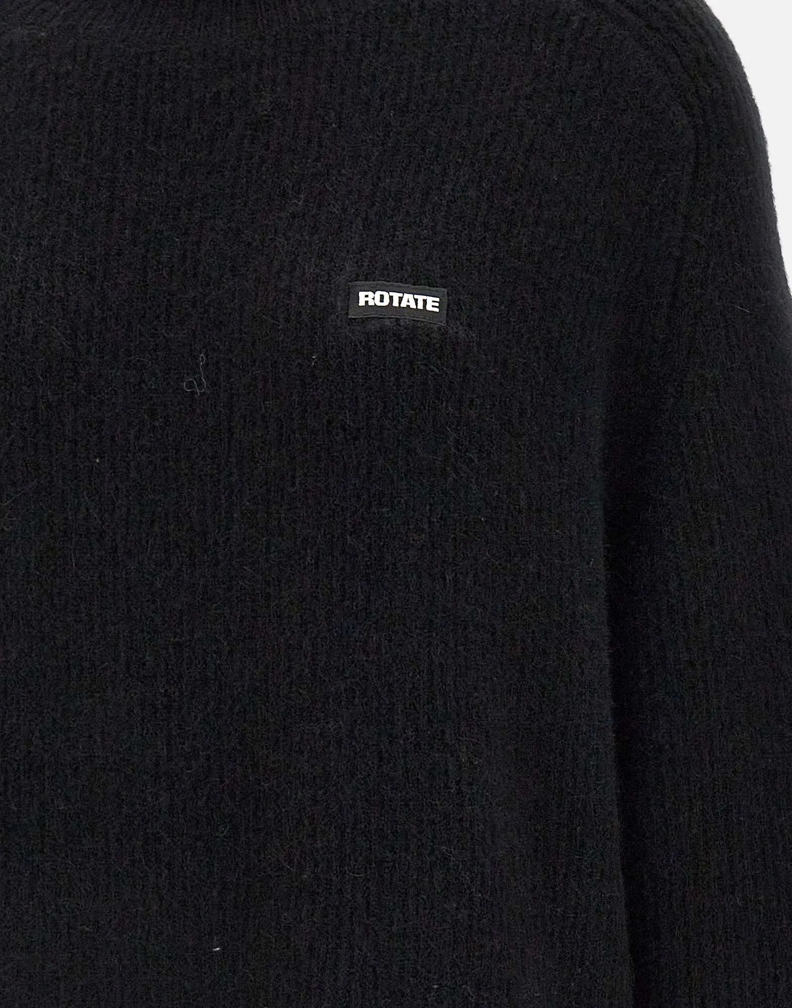 Wool Alpaca Turtleneck Black Sweater